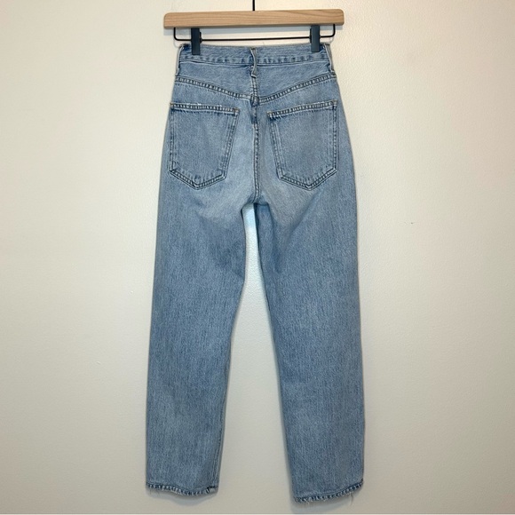 🩵 AGOLDE Criss Cross Front Upsized High Rise Light Medium Wash Jeans 22 - Picture 5 of 16